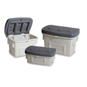 Univerzalna posoda tip UB 400 iz umetne mase (PE), prostornina 400 litrov, siv pokrov