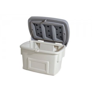 Univerzalna posoda tip UB 200 iz umetne mase (PE), prostornina 200 litrov, siv pokrov