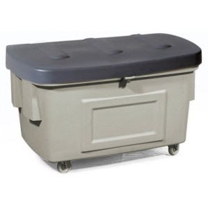 Univerzalna posoda tip UB 400 iz umetne mase (PE), prostornina 400 litrov, siv pokrov