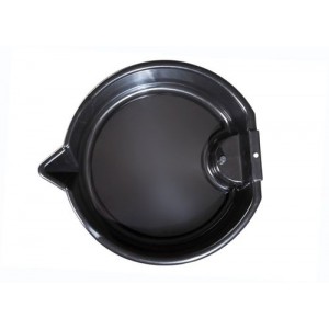 Posoda za odpadno olje in hladilno tekočino, 8 l, odprta, okrogla s polico