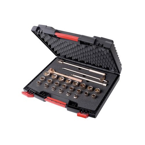 Škatla z neiskrečim orodjem, 27-delni komplet