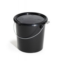 UN vedro iz PP, 11 L, črno, prevodno, s pokrovom, PU = 5 kosov