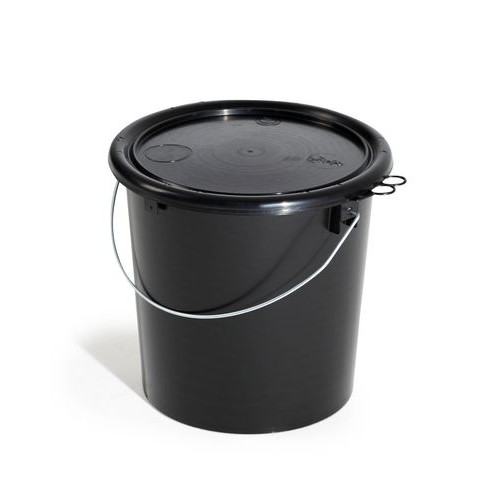 UN vedro iz PP, 11 L, črno, prevodno, s pokrovom, PU = 5 kosov UN vedro iz PP, 11 L, črno, prevodno, s pokrovom, PU = 5 kosov