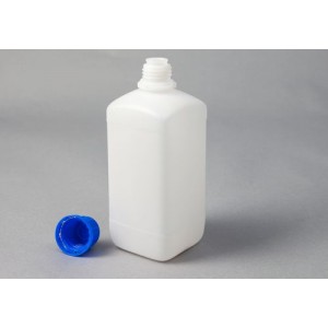Plastenke z ozkim grlom iz HDPE, kvadratne, 500 ml, 15 kosov