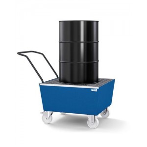 Mobilna lovilna posoda classic-line 200 l, barvana, z rešetko