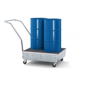 Mobilna lovilna posoda pro-line za 2 soda po 60l, pocinkana, s poc. rešetko, elektr. prevodna Mobilna lovilna posoda pro-line za 2 soda po 60l, pocinkana, s poc. rešetko, elektr. prevodna