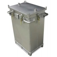 Transportni kontejner za Li-ion baterije iz nerjavečega jekla, 309 l, S-Box X2, polnilni material PyroBubbles® Transportni kontejner za Li-ion baterije iz nerjavečega jekla, 309 l, S-Box X2, polnilni material PyroBubbles®