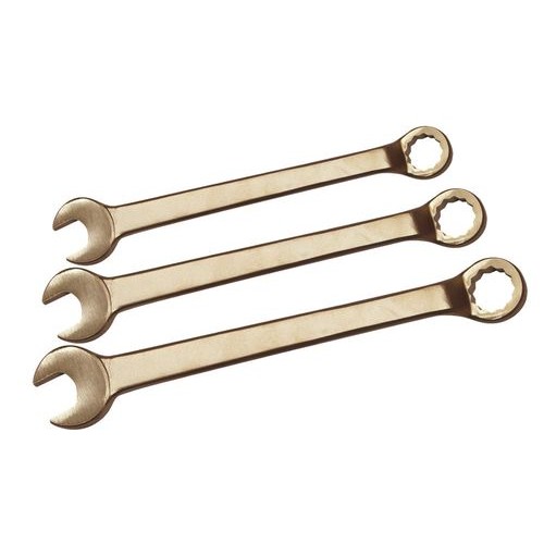 Komplet kombiniranih ključev (viličasti in obročasti), 10 kosov, SW 10-32 mm, bron, neiskreči, za Ex cone Komplet kombiniranih ključev (viličasti in obročasti), 10 kosov, SW 10-32 mm, bron, neiskreči, za Ex cone