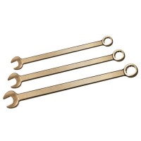 Komplet kombiniranih ključev (viličasti in obročasti), 10 kosov, ekstra dolgi, SW 10-32 mm, bron, neiskreči, za Ex cone