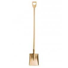 Robna lopata z D-ročajem, 240 x 290 x 1150 mm, bron, neiskreča, za Ex cone