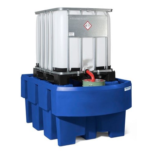 Lovilna posoda classic-line za 1 IBC, s prostorom za pretakanje