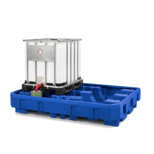 Lovilna posoda classic-line za 2 IBC, s prostorom za pretakanje