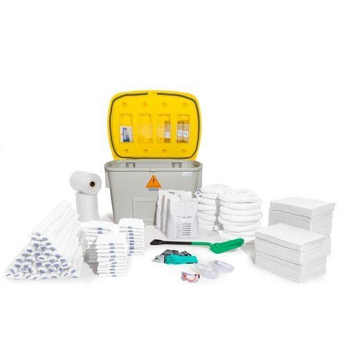 DENSORB komplet veziv za ukrepanje ob razlitju olja, v varnostni škatli SF700