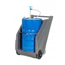 Mobilni črpalni sistem za kisline/kemikalije, z vozičkom iz PE in ročno črpalko iz PP