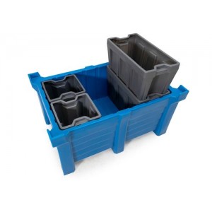 Vložna škatla iz polietilena (PE) za posode PolyPro 300 litrov, 351 x 667 x 440 mm