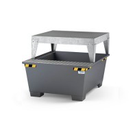 Lovilna posoda pro-line za 1 IBC, barvana, stojalo za polnjenje