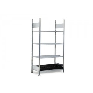 Regal GKG 1040-V pro za nevarne snovi, PE kad, pocinkana rešetka, 1060 x 437 x 2000 mm, osnovna enota