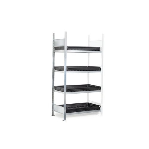 Regal GKW 1060 pro za nevarne snovi, 4 PE pladnji, 1012 x 637 x 2000 mm, dodatna enota
