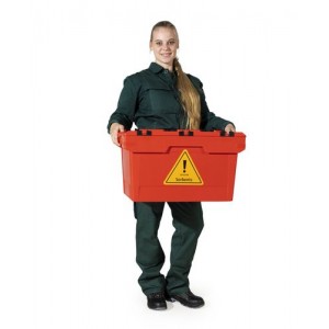 DENSORB komplet veziv za ukrepanje ob razlitju olja, v rdeči zložljivi škatli