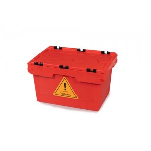 DENSORB komplet veziv za ukrepanje ob razlitju olja, v rdeči zložljivi škatli